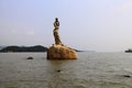 Coast of Xianglu BayÃ¢â¬âFisher Girl Statue Royalty Free Stock Photo